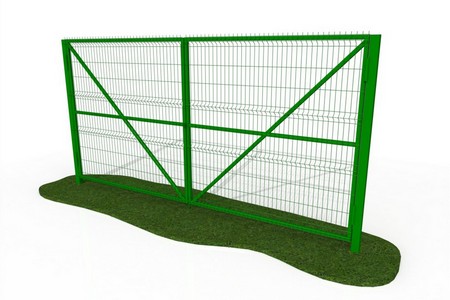 Распашные ворота из 3D-панелей Распашные ворота из 3D-панелей